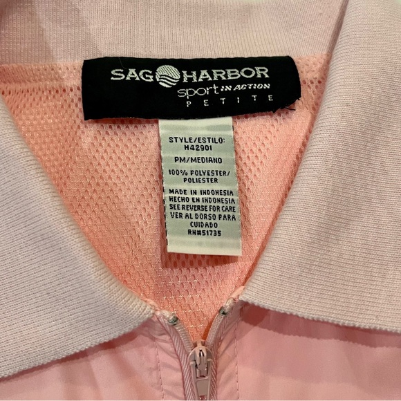 Sag Harbor Petite Medium Pink Women's Jacket Tennis Pickleball Sport - Picture 13 of 13